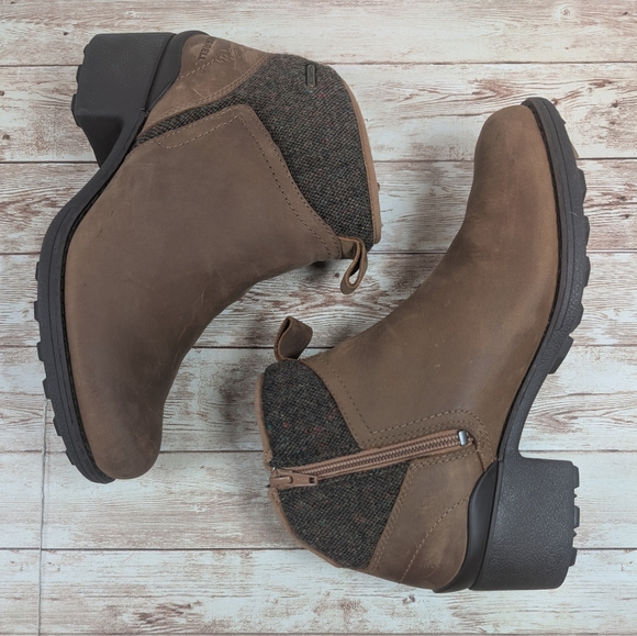 Merrell Leather Waterproof Ankle Booties Leather Brown / Tan Women's Size 8 - Picture 13 of 16